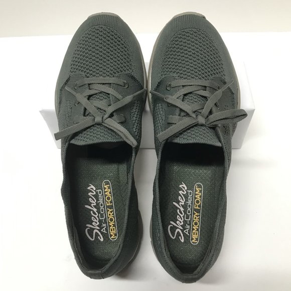 Skechers Washable Knit Slip-On Shoes - Seager in Olive - Picture 3 of 16